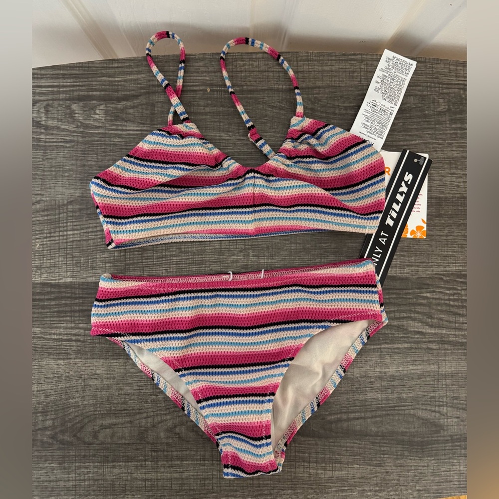 NWT Roxy Girls Bikini Set Size 8